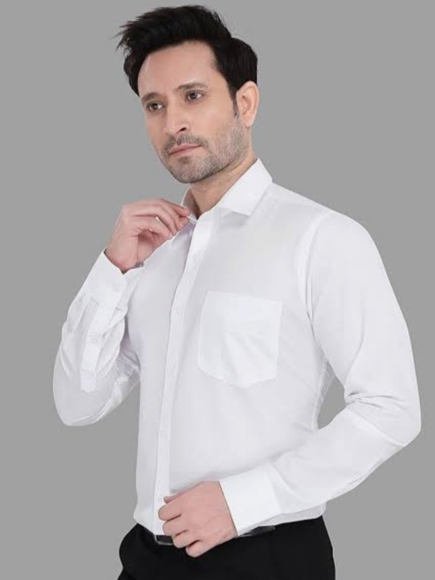 White Formal  Shirt For Men