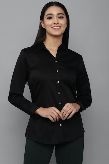 Black Formal Shirt  For Women 