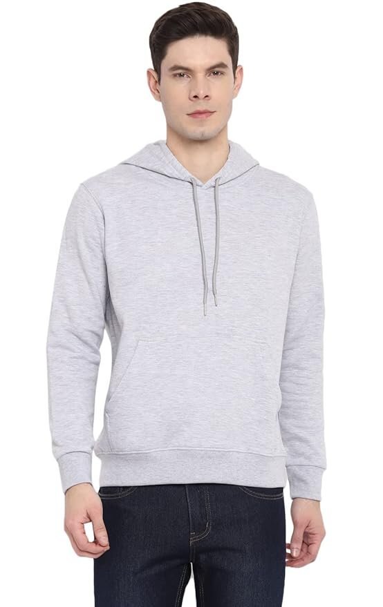 Light Gray Hoddie For Mens