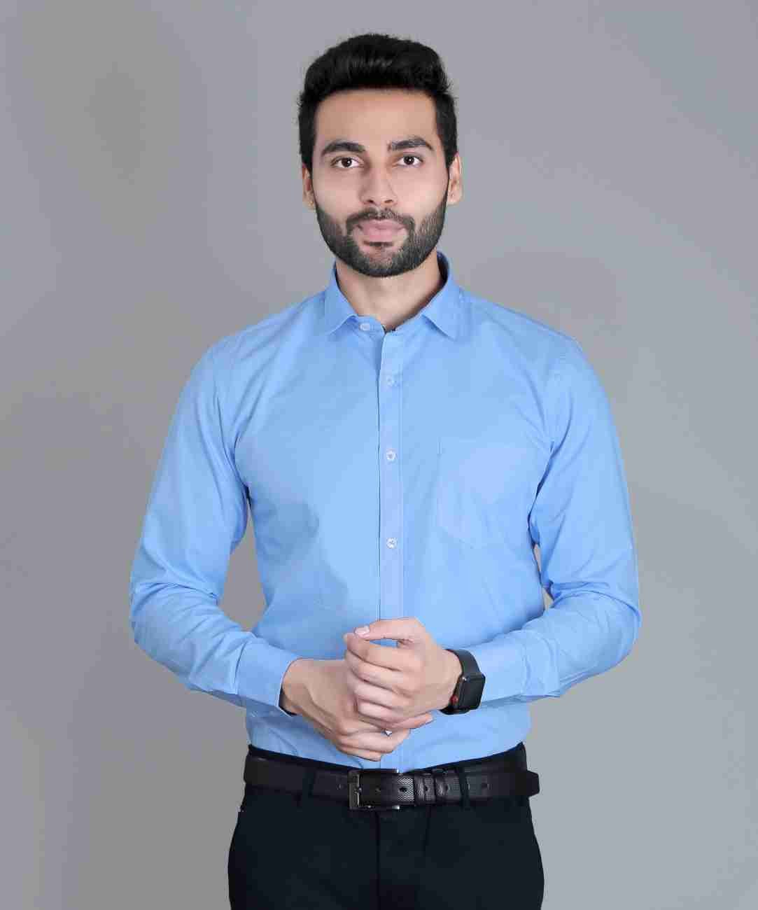 Light Blue Formal Shirt For Men 