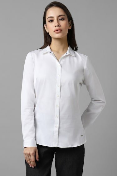 White Formal Shirt For Women 